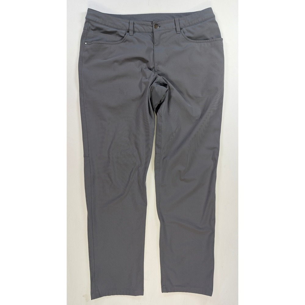 Lululemon ABC Pant Classic Fit Grey Mens Size 35 Technical 5 Pocket Trousers